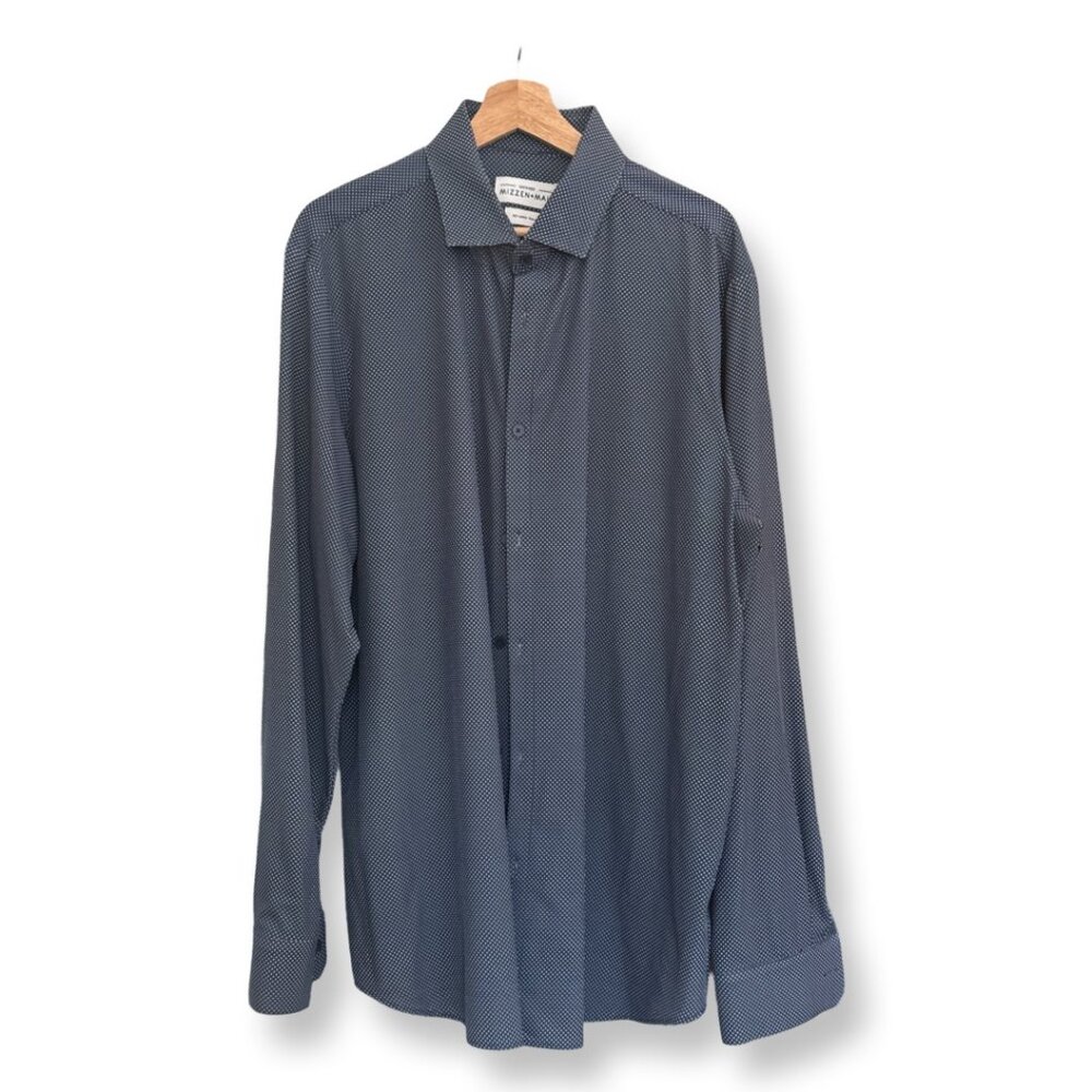 Mizzen + Main Mens Long Sleeve Button Up XXL Trim-Fit